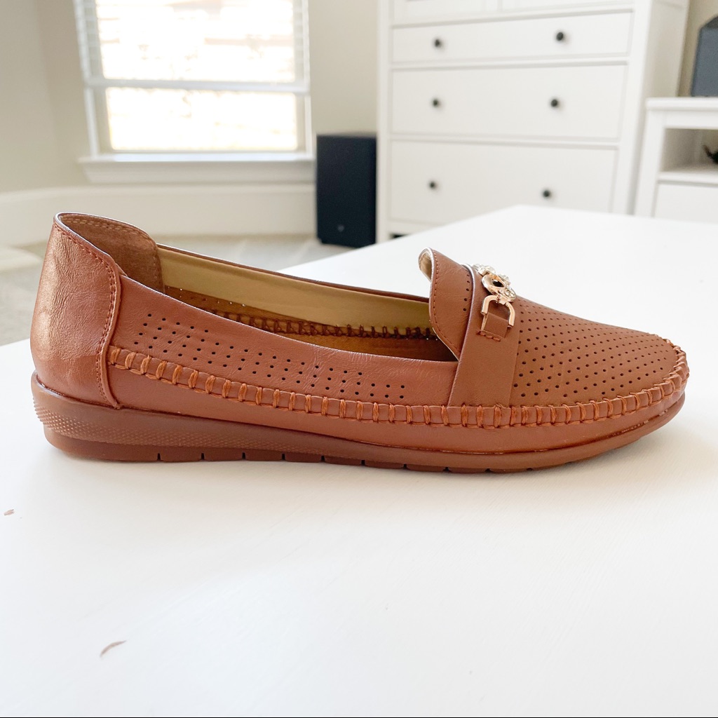 Lucita Comfort Camel Loafers F8670